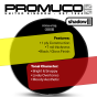 Promuco Shadow Drumhead Black Bass Drum 22"