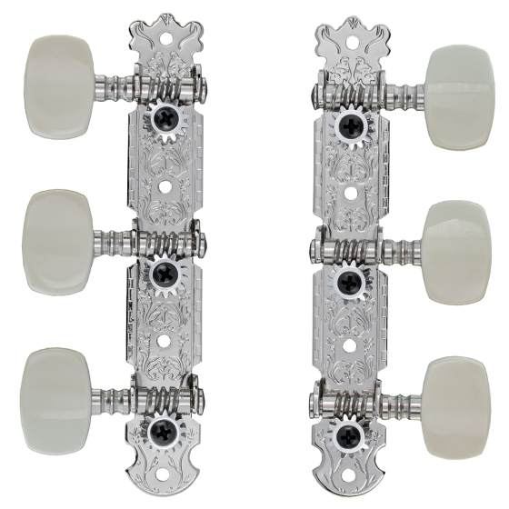 TGI Machineheads. Classical 3 in a Line. Nickel.